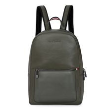 Tommy Hilfiger Rochester Unisex Leather Laptop Backpack - Olive (M)