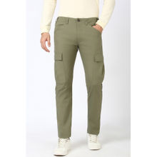 Peter England Men Olive Regular Fit Cargo Pant