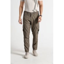 Crocodile Mid-Rise Utility Cargo Pocket Brown Cargos