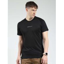 Rock.it Black Printed Round Neck T-Shirt