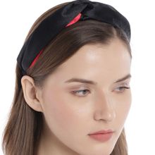 Blueberry Black And Red Double Tone Knot Hairband