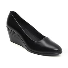 Zoom Shoes Womens Black Genuine Leather Pumps
