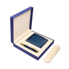 Lapis Bard Gift Set Blue Torque Ball Pen with Ducorium Business Card Holder