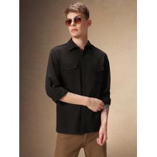 Dennis Lingo Relaxed Fit Full Sleeves Spread Collar Textured Men Shirt