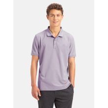 Jockey AM38 Men Microfiber Fabric Solid Half Sleeve Polo T-Shirt - Lilac Breeze
