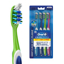 Oral-B Criss Cross Toothbrush with Neem Extract - Medium (Buy 2 Get 2 Free)