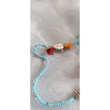 Choko Blue Cowrie Rakhi with Tassels & Ghungroos for Brother