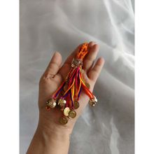 Choko Coin Charm Lumba Rakhi with Colourful Threads for Bhabhi