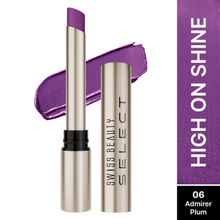 Swiss Beauty Select High On Shine Creamy Lipstick, Mirror-Shine Finish, Vitamin E-6 Admirer Plum
