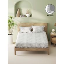 BIANCA Cotton King Fitted Bedsheet With 2 Pillow Covers Multi-Color