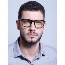 Intellilens Unisex UV Protected Square Blue Cut Computer Glasses Black (53-18-140)