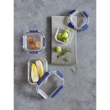 Lock & Lock Square Leak Proof Heat Resistant Borosilicate Glass Food Storage Container 950 Ml