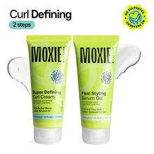 Moxie Beauty Curly Vibe Setter Duo - Defining Curl Cream & Styling Serum Gel for Curly Hair Combo