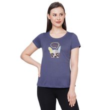 SOIE Women's Soft Cotton Modal Lounge T-shirt - Blue