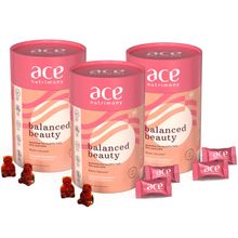 Ace Nutrimony Balanced Beauty Biotin Gummies For Hair, Skin & Nail - Pack Of 3