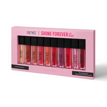 RENEE Shine Forever Lip Gloss Combo, Non Sticky, Moisturizing Effect, Gift for her - Pack of 10