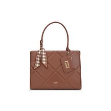 Lavie Luxe Women Quare26 Satchel Bag With Detachable Strap - D Tan (XL)