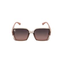Clark N Palmer Brown Gradient Lens Square Sunglasses For Women-CNP-ST108-C5 (57)