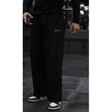 Grow Black Solid Track Pant