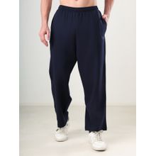 Grow Navy Blue Solid Track Pant
