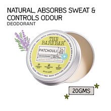 The Bare Bar Patchouli Deodorant - Earthy solid deodorant, odor protection for all skin types