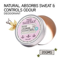 The Bare Bar Rose Jasmine Deodorant - Floral blend deodorant, gentle odor control for daily use