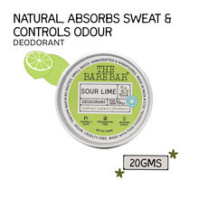 The Bare Bar Sour Lime Deodorant - Fresh citrus deo for sweat control, suitable for all skins