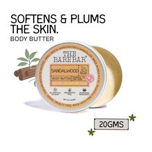 The Bare Bar Sandalwood Body Butter - Nourishing woody butter with shea, mango, Vit E