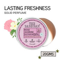 The Bare Bar Rose Jasmine Solid Perfume - Dual floral solid perfume, skin-friendly scent