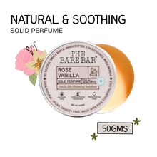 The Bare Bar Rose Vanilla Solid Perfume - Sweet floral perfume with soft natural scent