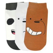 Balenzia X Cartoon Network We Bare Bears Low Cut Socks - Pack of 3 - Multi-Color (Free Size )