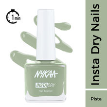 Nykaa Insta Dry Fast Drying Nail Enamel Polish Pista Poll 357 - Pista