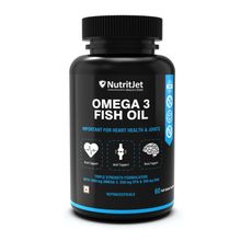 NutritJet Omega 3 Fish Oil 1000mg High Strength With 550mg Epa And 350mg Softgel