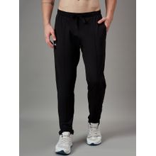 Dida Men Black Print Micro Spandex Trackpant