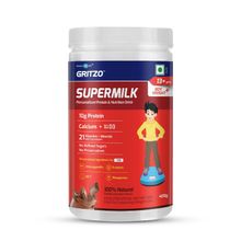 Gritzo SuperMilk Weight+ (13+y Boys),10g Protein with Zero Refined Sugar, Double Chocolate, 400 g
