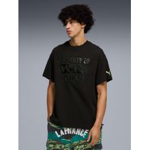 Puma Black Cotton Half Sleeves T-Shirt