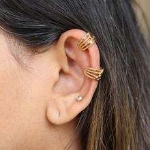 Viari Accessories Star Mini White Stone Gold Ear Cuff