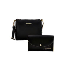 Bagsy Malone Beautiful Black Sling And Clutch Combo Set Of 2