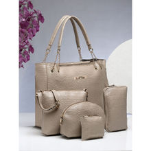LaFille Beige Womens Handbag - Shoulder Bag - Combo Set of 5