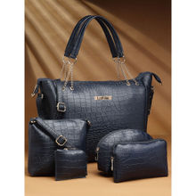 LaFille Navy Blue Womens Handbag - Shoulder Bag - Combo Set of 5
