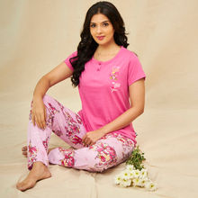 July Nightwear For Women Cotton Pink T-Shirt - Pyjama PC910