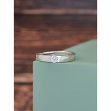 925 Silver 0.5 Carat American Diamond Adjustable Engagement Ring For Men & Boys