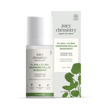 Juicy Chemistry 5% Aha + 2% Bha Licorice & Cica Underarm Roll-On Deodorant