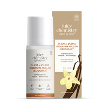 Juicy Chemistry 5% Aha + 2% Bha Vanilla & Witch Hazel Underarm Roll-On Deodorant