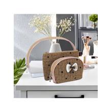 NFI Essentials Women Transparent Solid PU 3 Vanity Bag (Pack of 3)