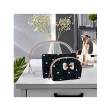 NFI Essentials Women Transparent Solid PU 3 Vanity Bag (Pack of 3)