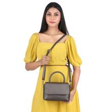 Twenty Dresses by Nykaa Fashion Women Silver Solid PU Sling Bag