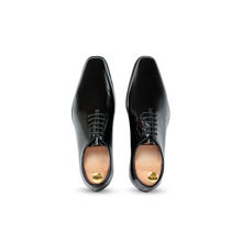Vantier Shoes Black Gabriel Oxford Classic Patent Shoes