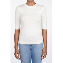 Levi's Womens Solid White Crew Neck Sweater