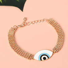 Blueberry Eveil Eye Gold Plated Chain Bracelet